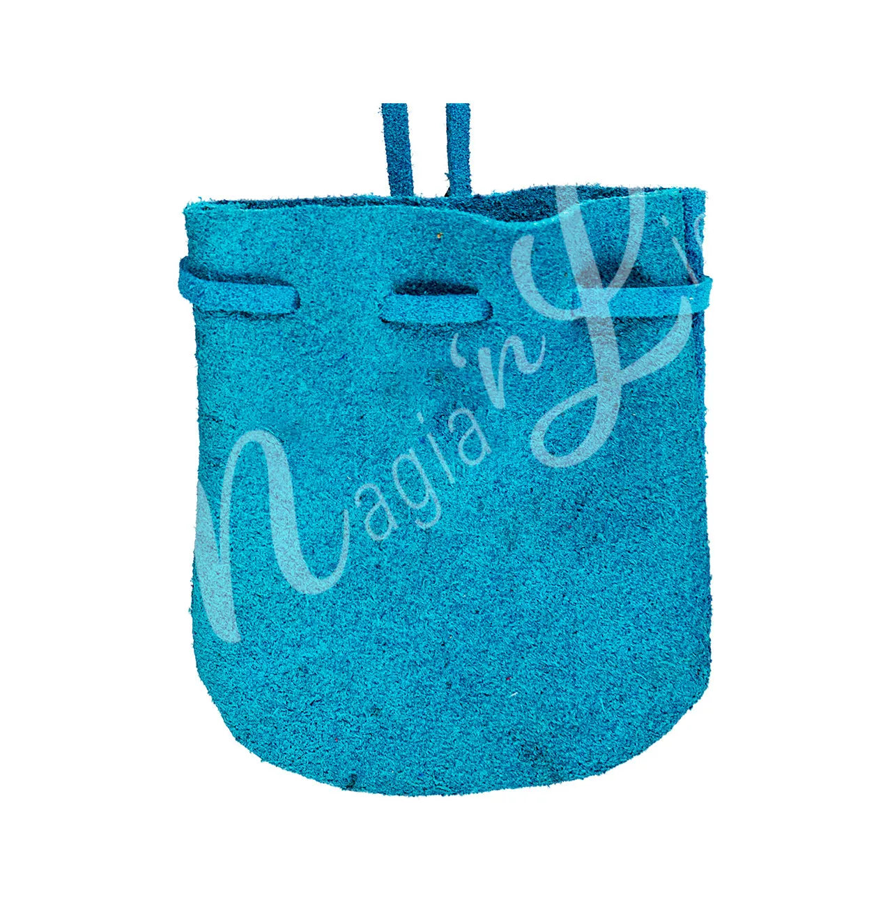 Pouch Suede Rounded with Strap 3.25 X 2.75″