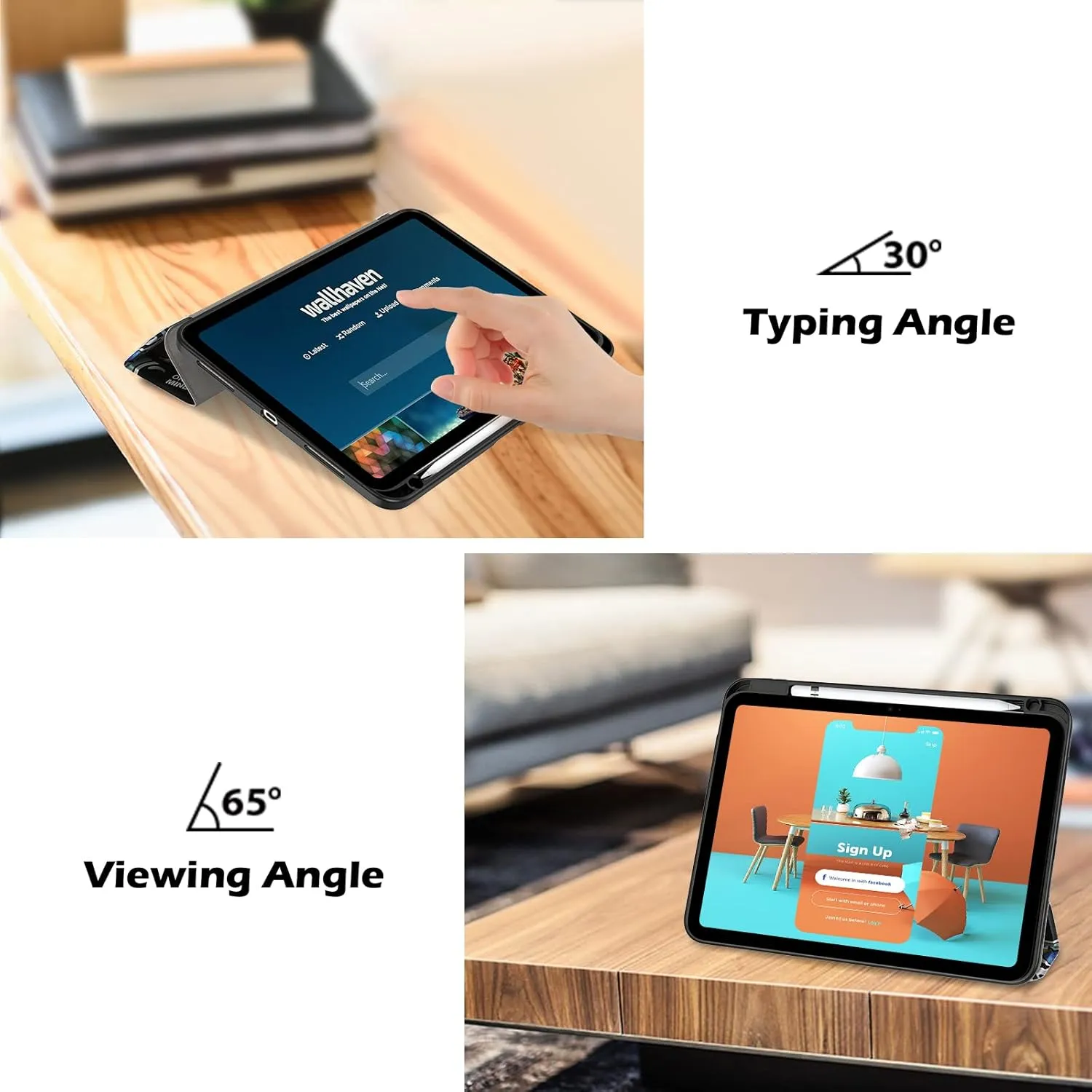 ProCase for iPad (A16) 11th Generation 11 Inch 2025/10th Generation 10.9 Inch 2022 Case with Pencil Holder, Hybrid iPad 11 10 Case with Clear Back, Supports Auto Wake/Sleep -Comics