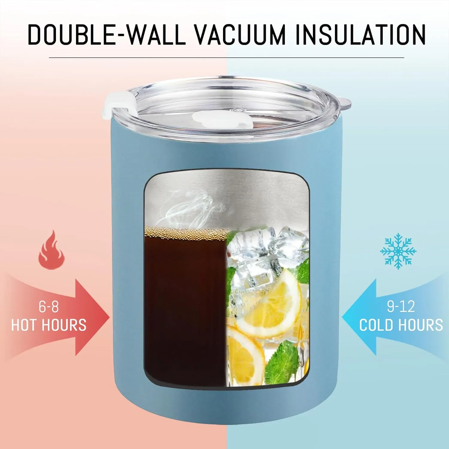 Puraville 4 Pack 12 oz Insulated Tumbler with Lid and Straw, Stainless Steel Double Walled Coffee Cup with Lid set of 4, Vacuum Reusable Leak Proof Travel Coffee Mug for Multiple Occasions