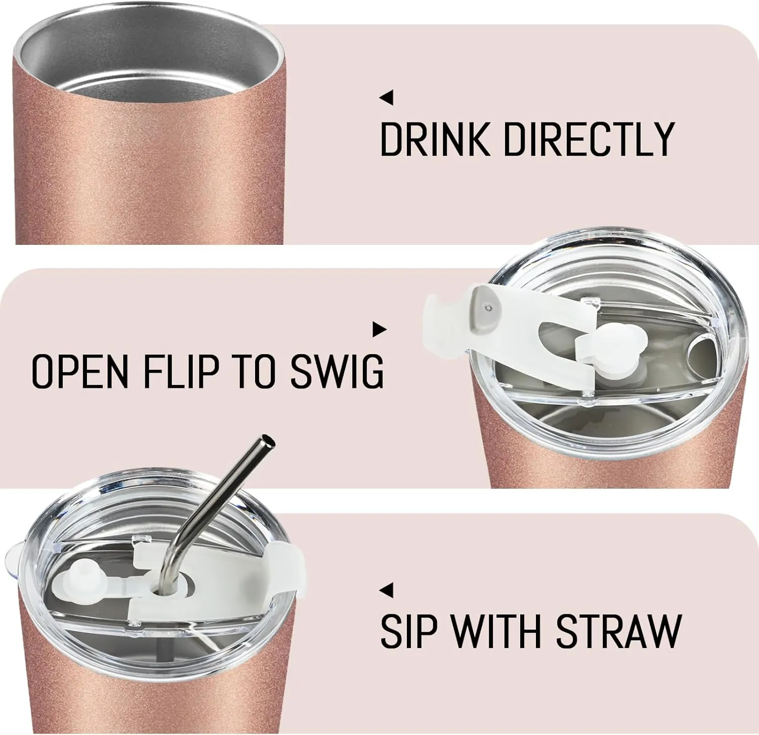 Puraville 4 Pack 12 oz Insulated Tumbler with Lid and Straw, Stainless Steel Double Walled Coffee Cup with Lid set of 4, Vacuum Reusable Leak Proof Travel Coffee Mug for Multiple Occasions