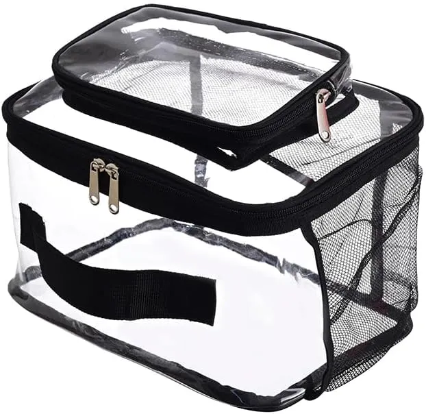 PVC Multi-Purpose Clear Travel Makeup Bag Cosmetic Organizer Case Bathroom Storage Bag Picnic bag Handheld Webbing Bag Large