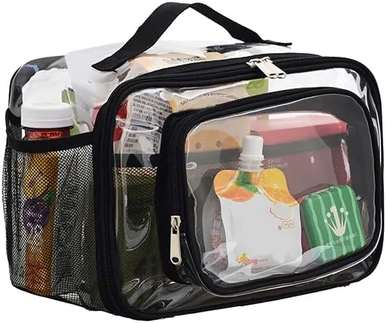PVC Multi-Purpose Clear Travel Makeup Bag Cosmetic Organizer Case Bathroom Storage Bag Picnic bag Handheld Webbing Bag Large