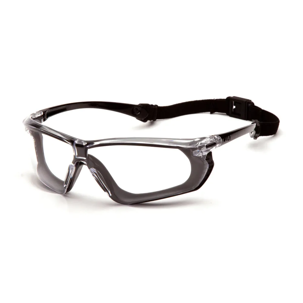 Pyramex® Crossovr Rubber Gasket Frame Safety Glasses - H2X Anti-fog