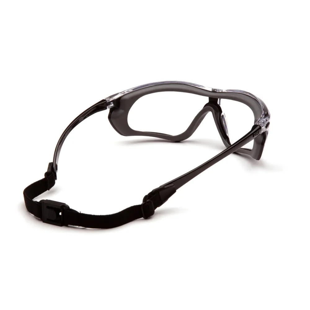 Pyramex® Crossovr Rubber Gasket Frame Safety Glasses - H2X Anti-fog