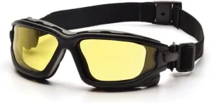 Pyramex I-Force Slim Safety Goggle, Black Frame/Gray Anti-Fog Lens