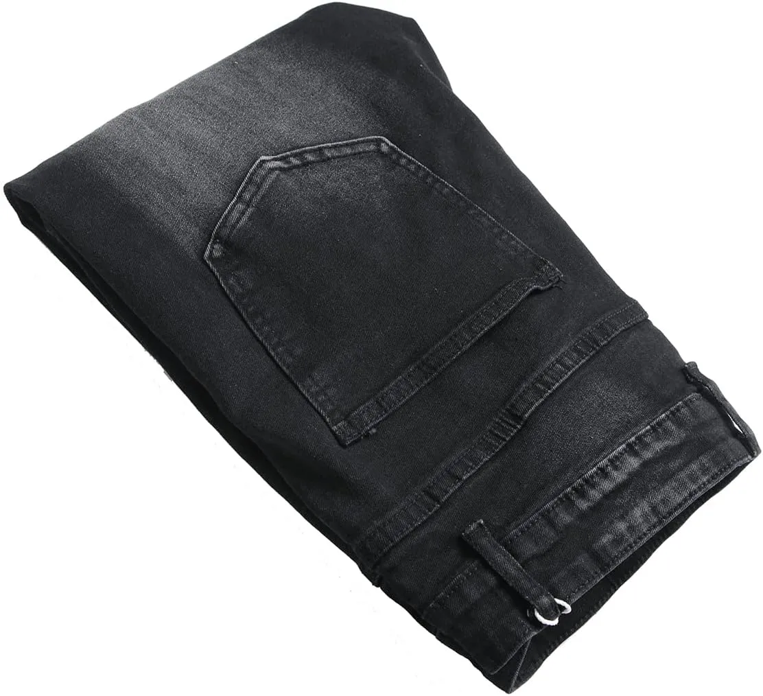 RANMCC Men's Baggy Jeans Loose Straight Fit Y2K Stretch Hip Hop Denim Casual Pants Jeans (Size 30-46)