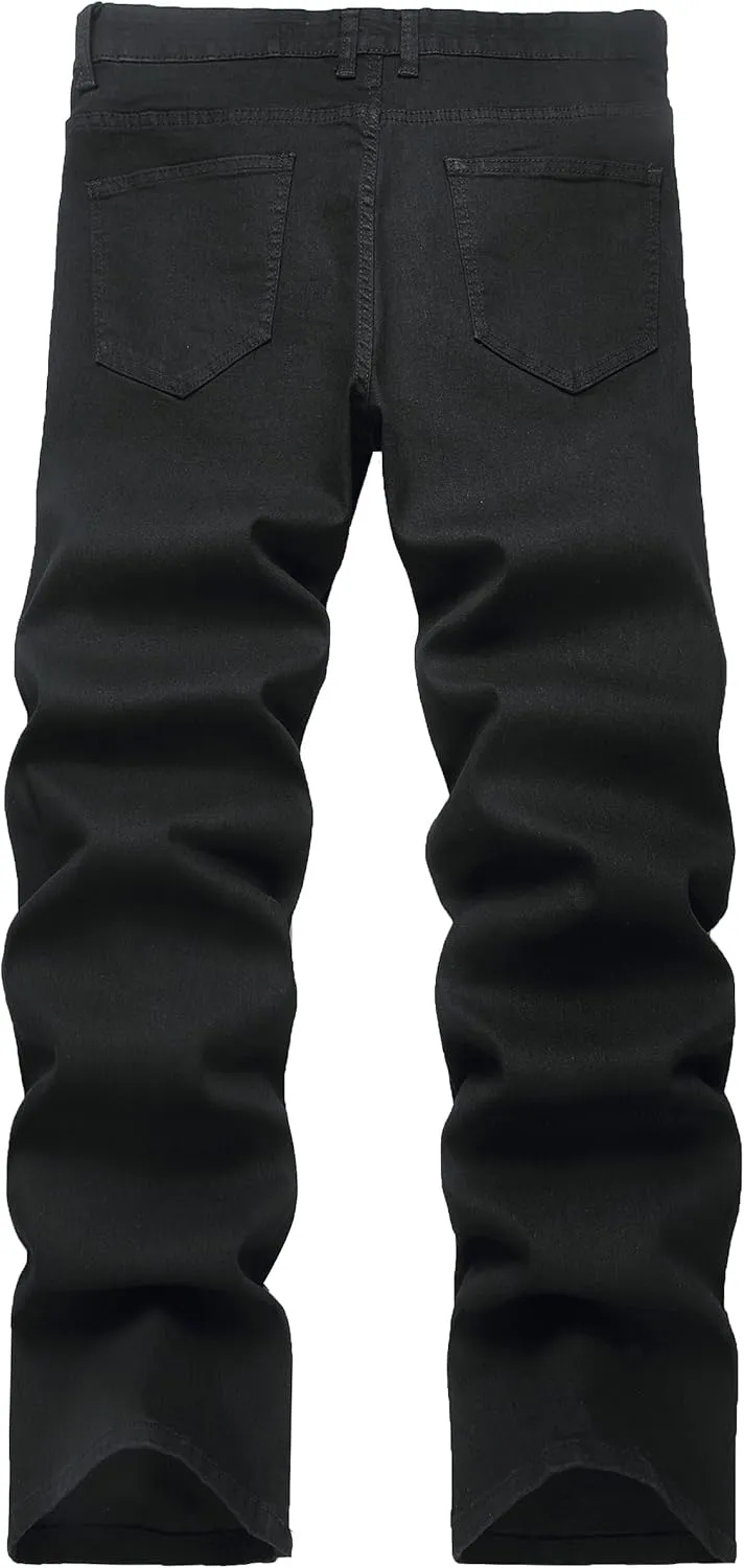 RANMCC Men's Baggy Jeans Loose Straight Fit Y2K Stretch Hip Hop Denim Casual Pants Jeans (Size 30-46)