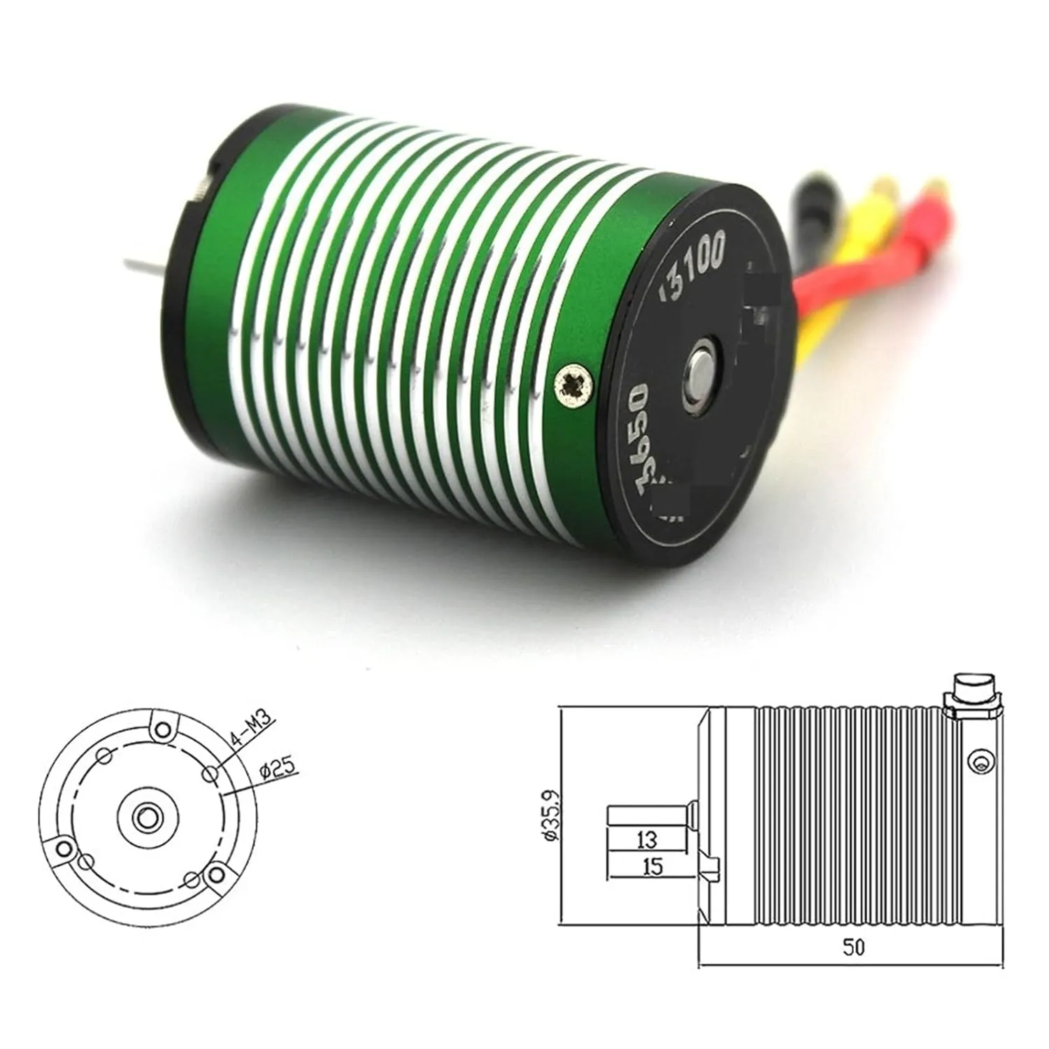 RC Car Motor 3650 3660 3665 3670 3674 Waterproof Brushless Motor for 1/8 1/10 2S 3S RC Car Drift Racing Off-Road Boat(XT3674 2650KV 5.0mm)