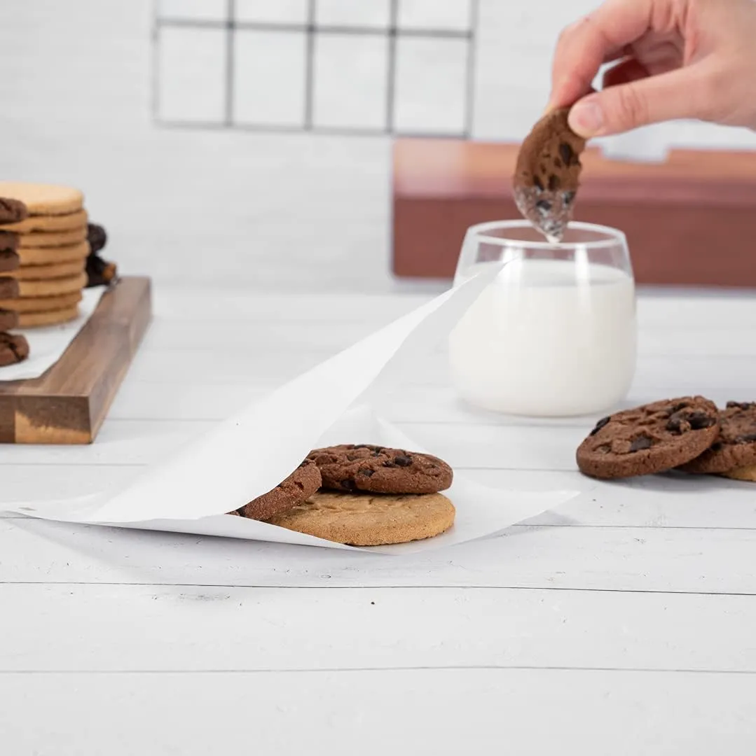 Restaurantware Bag Tek 6.25" x 4.75" Double Open Bags 100 Small Deli Paper Sheets - Disposable Greaseproof White Paper Deli Wrap Liners For Snacks Cookies And More