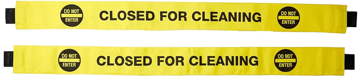 Restroom Closed for Cleaning Sign (2 Pack) with Do Not Enter and Magnetic Restroom signs Bright Yellow