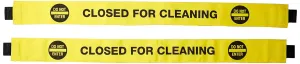 Restroom Closed for Cleaning Sign (2 Pack) with Do Not Enter and Magnetic Restroom signs Bright Yellow