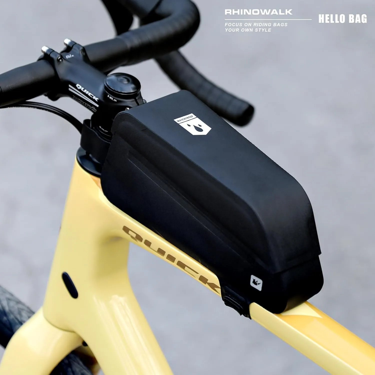Rhinowalk Bike Frame Bag with Magnetic Flap Waterproof Bicycle Top Tube Bag Bikepacking Cycling Tools Storage Bag for MTB Road Bike