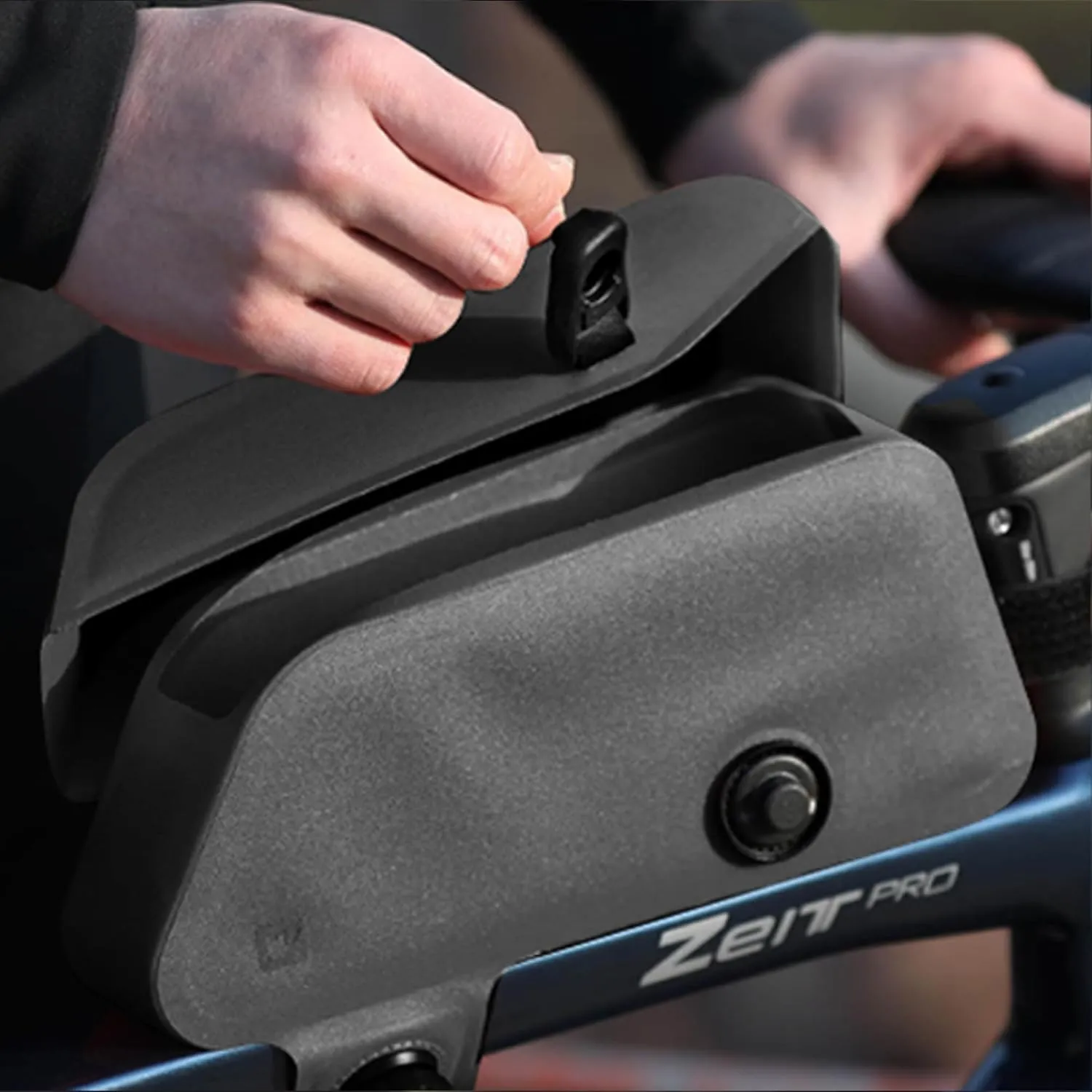 Rhinowalk Bike Frame Bag with Magnetic Flap Waterproof Bicycle Top Tube Bag Bikepacking Cycling Tools Storage Bag for MTB Road Bike