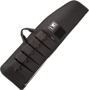 Rifle Case Tactical Rifle Bag with Multiple Magazine Holder Pouch,Lockable Zippers and Adjustable Sling,Available Length in 38" 42".(BLACK, 38inch)