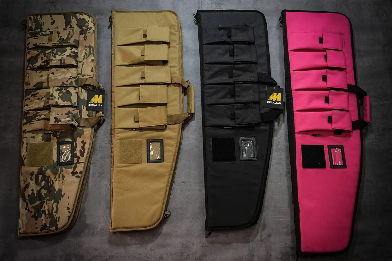 Rifle Case Tactical Rifle Bag with Multiple Magazine Holder Pouch,Lockable Zippers and Adjustable Sling,Available Length in 38" 42".(BLACK, 38inch)