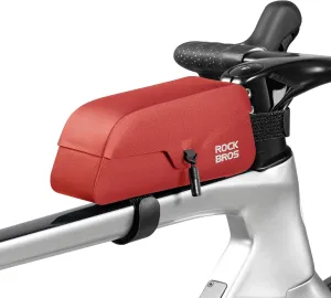 ROCKBROS Bike Frame Bag with Magnetic Flap Top Tube Bike Bag Waterproof Bike Packing Cycling Tools Storage Bag for MTB Road Bike