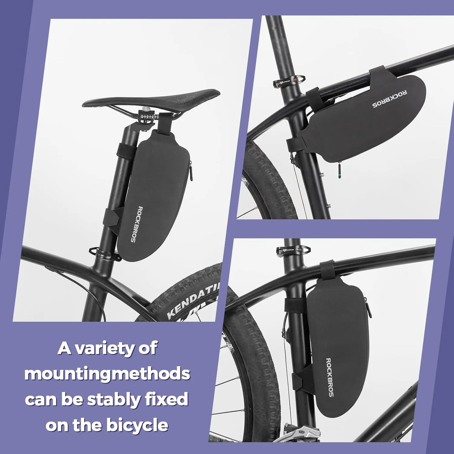 ROCKBROS Bike Top Tube Bag Bicycle Front Frame Bag Waterproof Bike Pouch Pack Bike Phone Bag Cycling Accessories Pouch for Mountain Road Bike Large