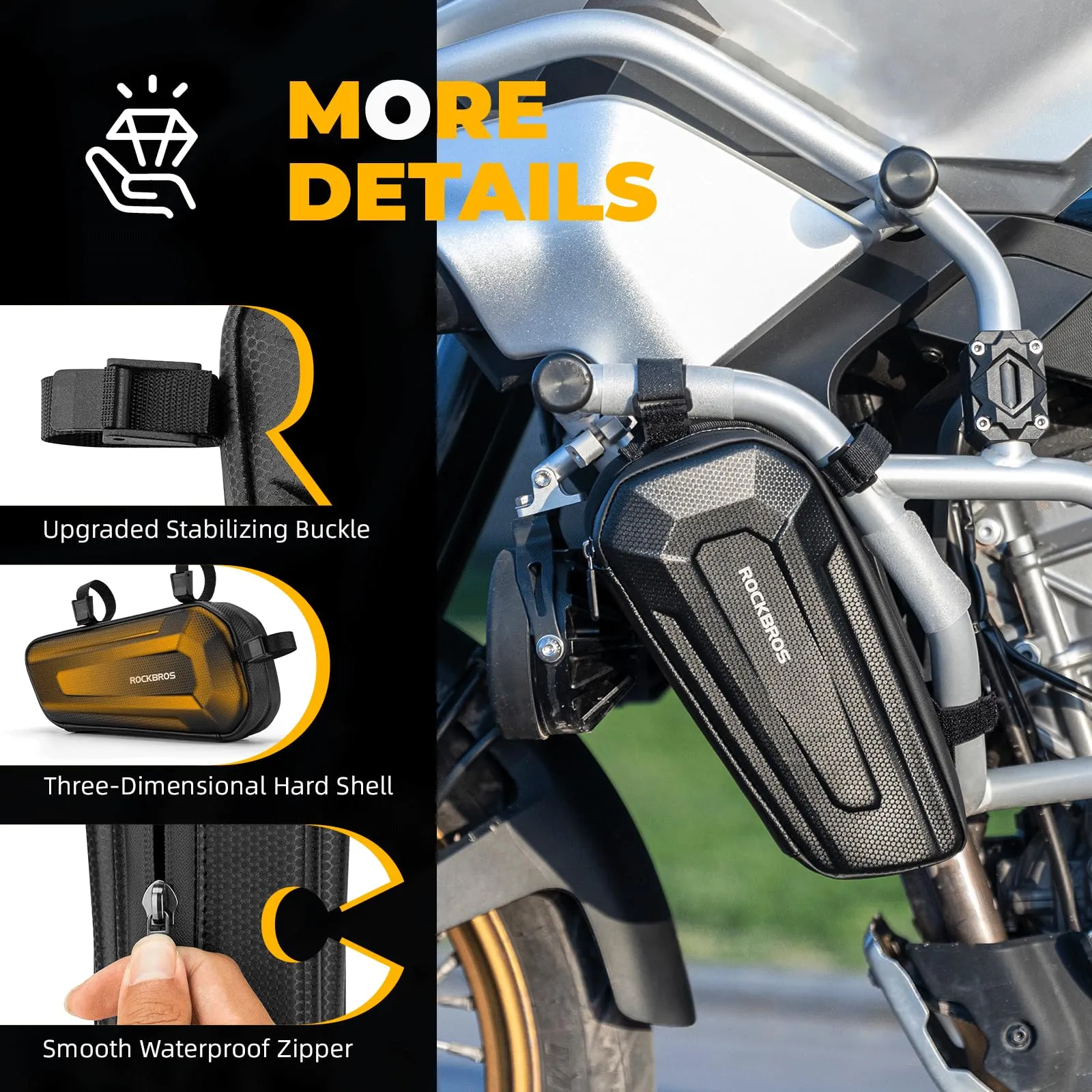 ROCKBROS Motorcycle Frame Bag Multifunctional Waterproof Triangle Bag