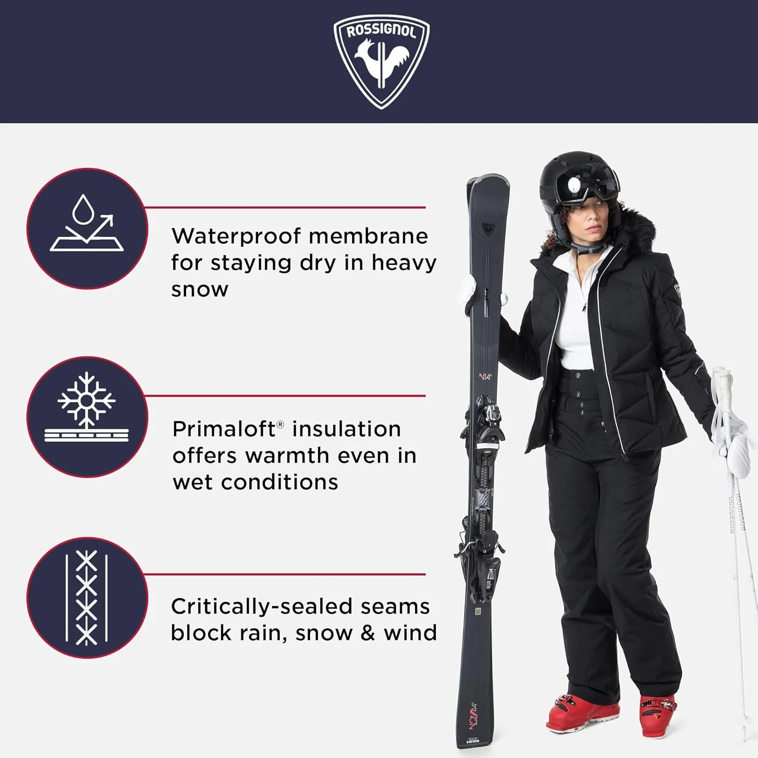 Rossignol Relax Pants - Breathable, Insulated Women’s Snow Pants - Waterproof Ski Pants