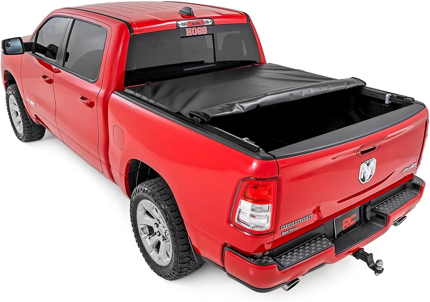 Rough Country Soft Roll-Up Tonneau Cover for Dodge Ram 1500 (2019-2025) 1500 TRX (2021-2025) - Sleek, Weather-Resistant Truck Bed Protection, Fits 5'7 Bed