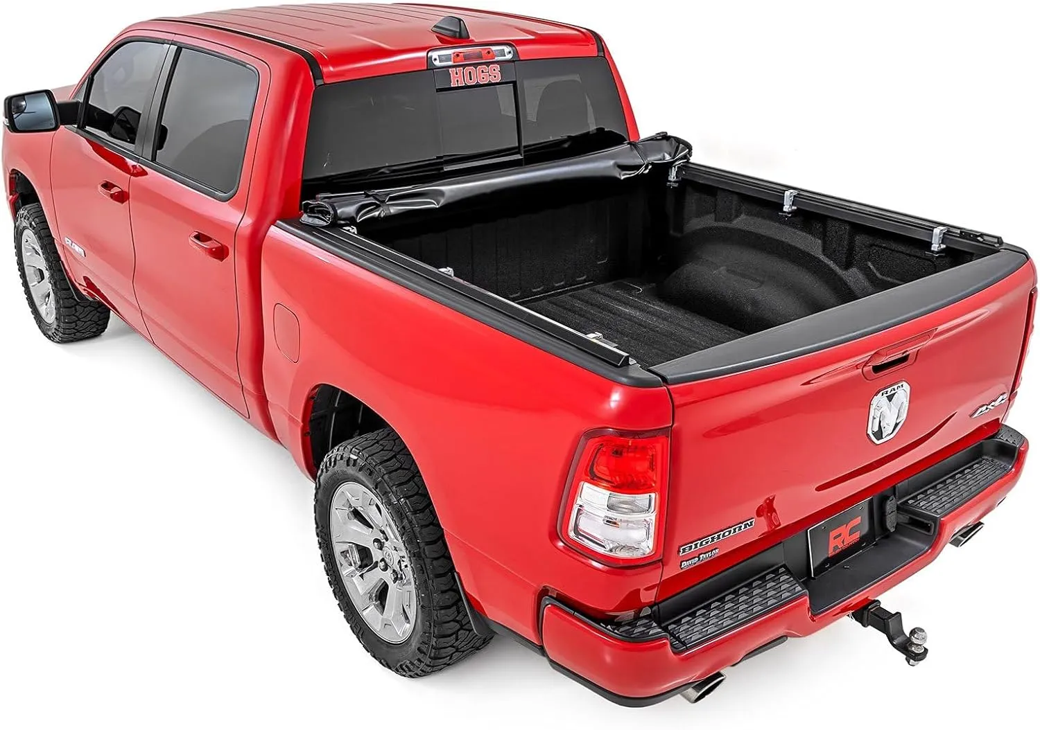 Rough Country Soft Roll-Up Tonneau Cover for Dodge Ram 1500 (2019-2025) 1500 TRX (2021-2025) - Sleek, Weather-Resistant Truck Bed Protection, Fits 5'7 Bed