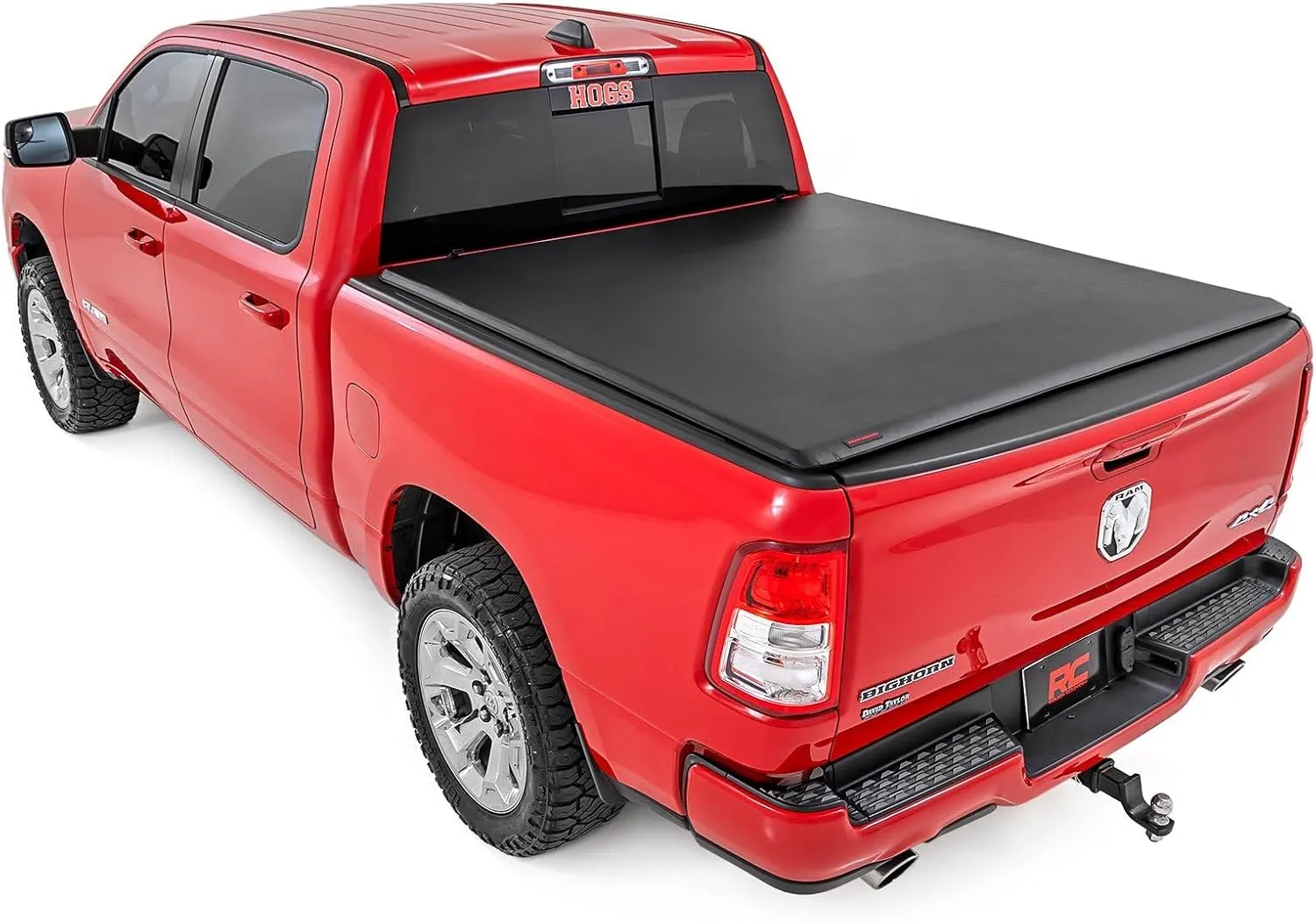Rough Country Soft Roll-Up Tonneau Cover for Dodge Ram 1500 (2019-2025) 1500 TRX (2021-2025) - Sleek, Weather-Resistant Truck Bed Protection, Fits 5'7 Bed
