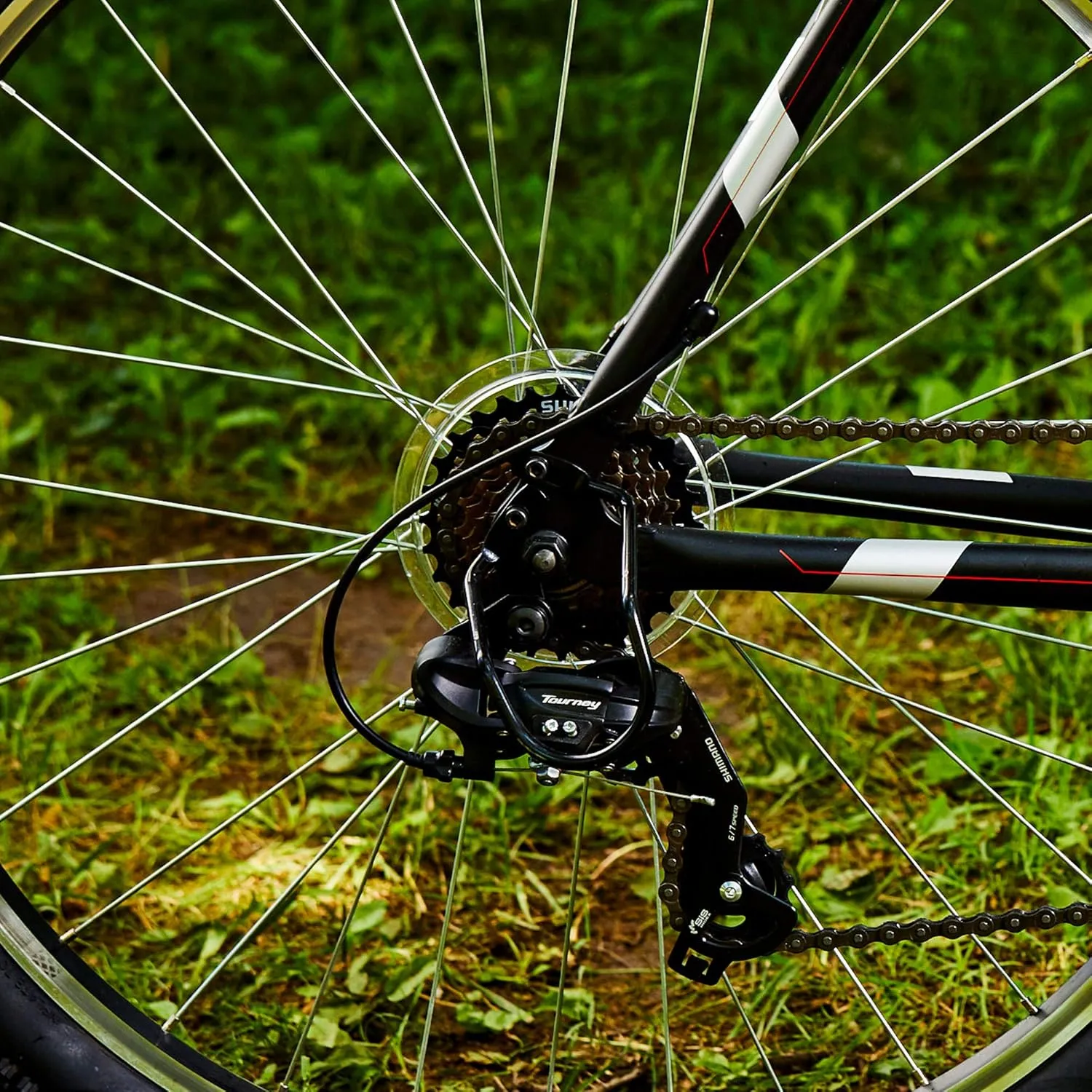 ROYCE UNION RMT 27.5" Mens 21-Speed All-Terrain Mountain Bike, 18" Aluminum Frame, Twist Shift, Matte Black