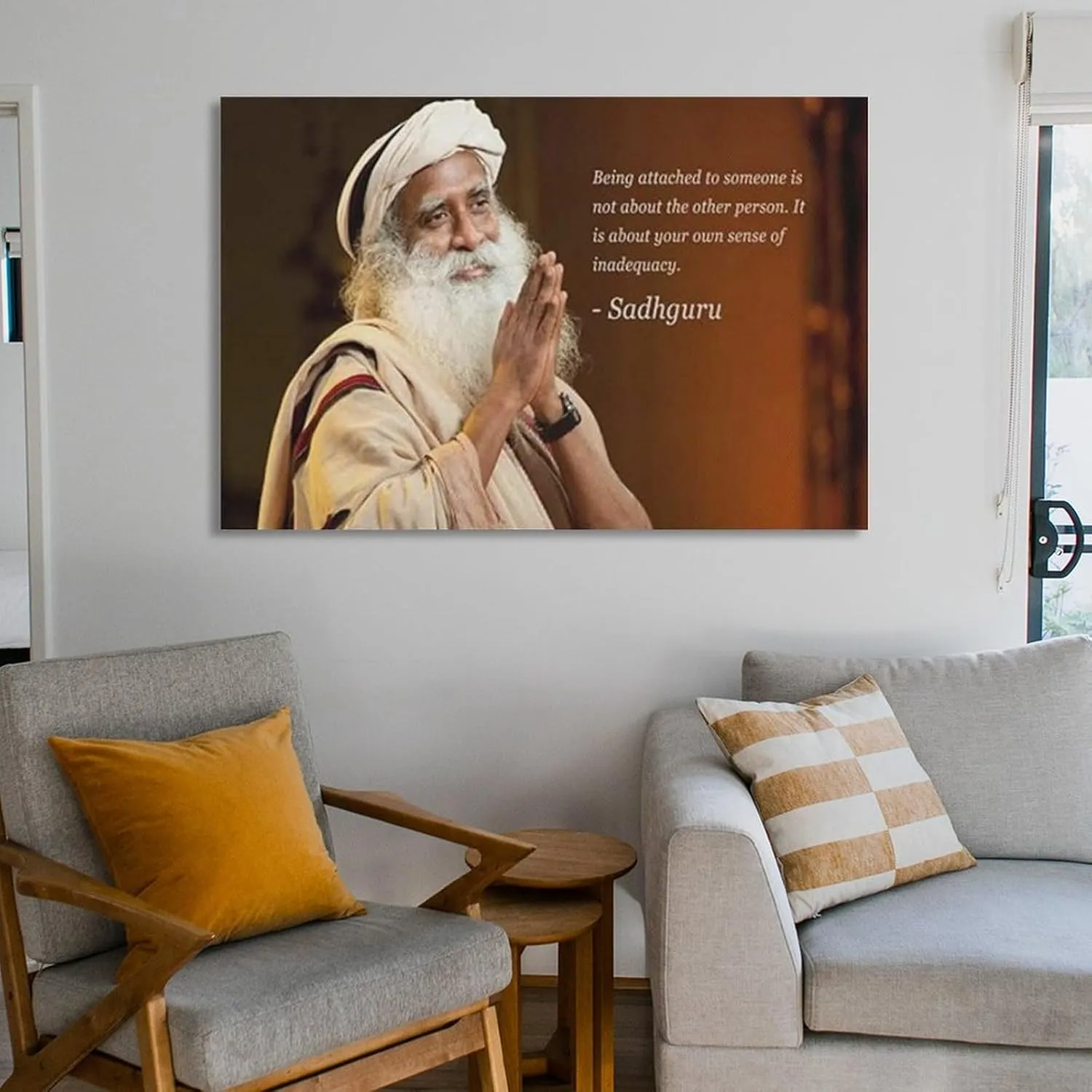 Sadhguru - Inspirational Wall Art Canvas Print Office Decor Steve Harvey Quote, Fear Is Failure Poster Poster Decorative Painting Canvas Wall Art Living Room Posters Bedroom Painting 08x12inch(20x30cm