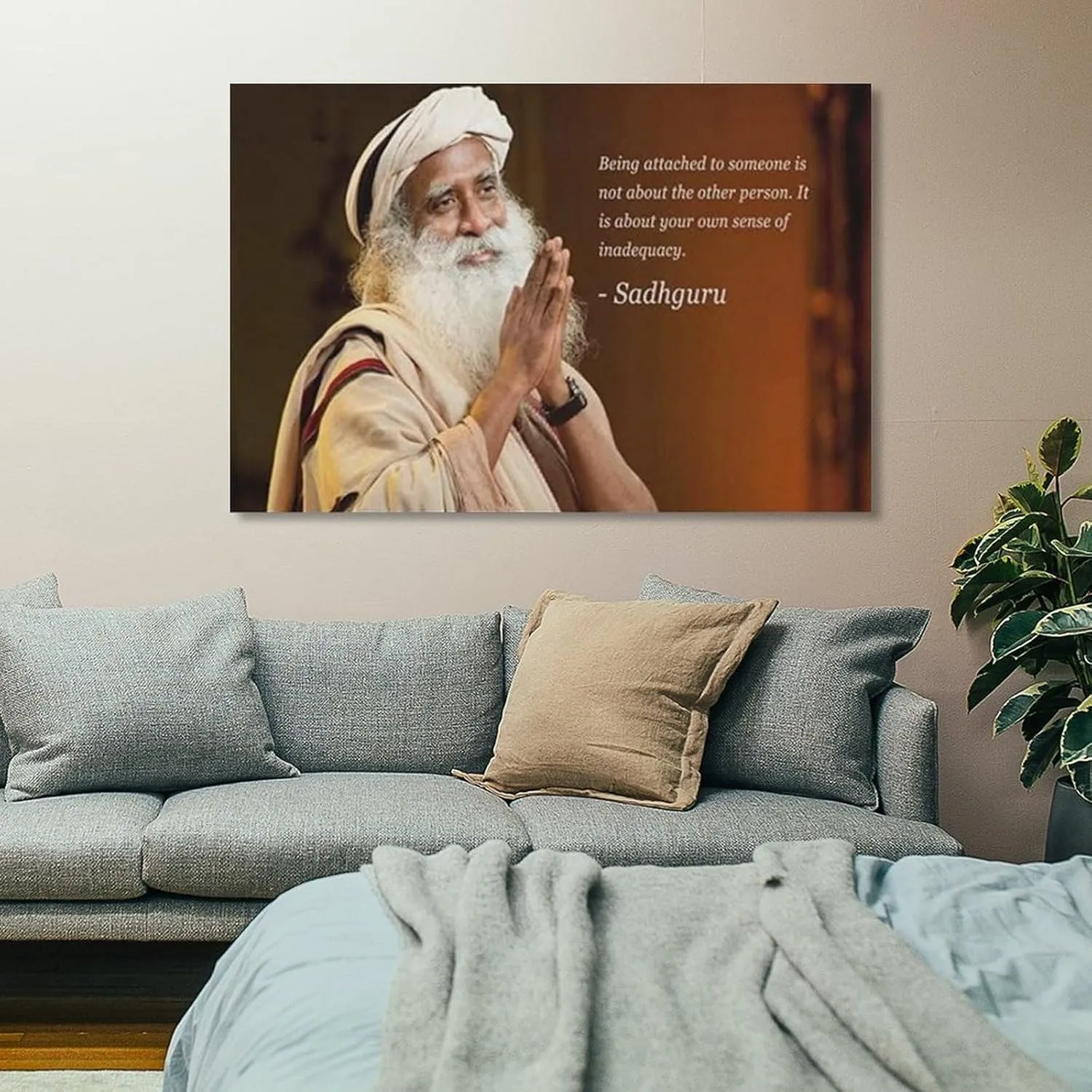Sadhguru - Inspirational Wall Art Canvas Print Office Decor Steve Harvey Quote, Fear Is Failure Poster Poster Decorative Painting Canvas Wall Art Living Room Posters Bedroom Painting 08x12inch(20x30cm