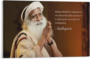 Sadhguru - Inspirational Wall Art Canvas Print Office Decor Steve Harvey Quote, Fear Is Failure Poster Poster Decorative Painting Canvas Wall Art Living Room Posters Bedroom Painting 08x12inch(20x30cm