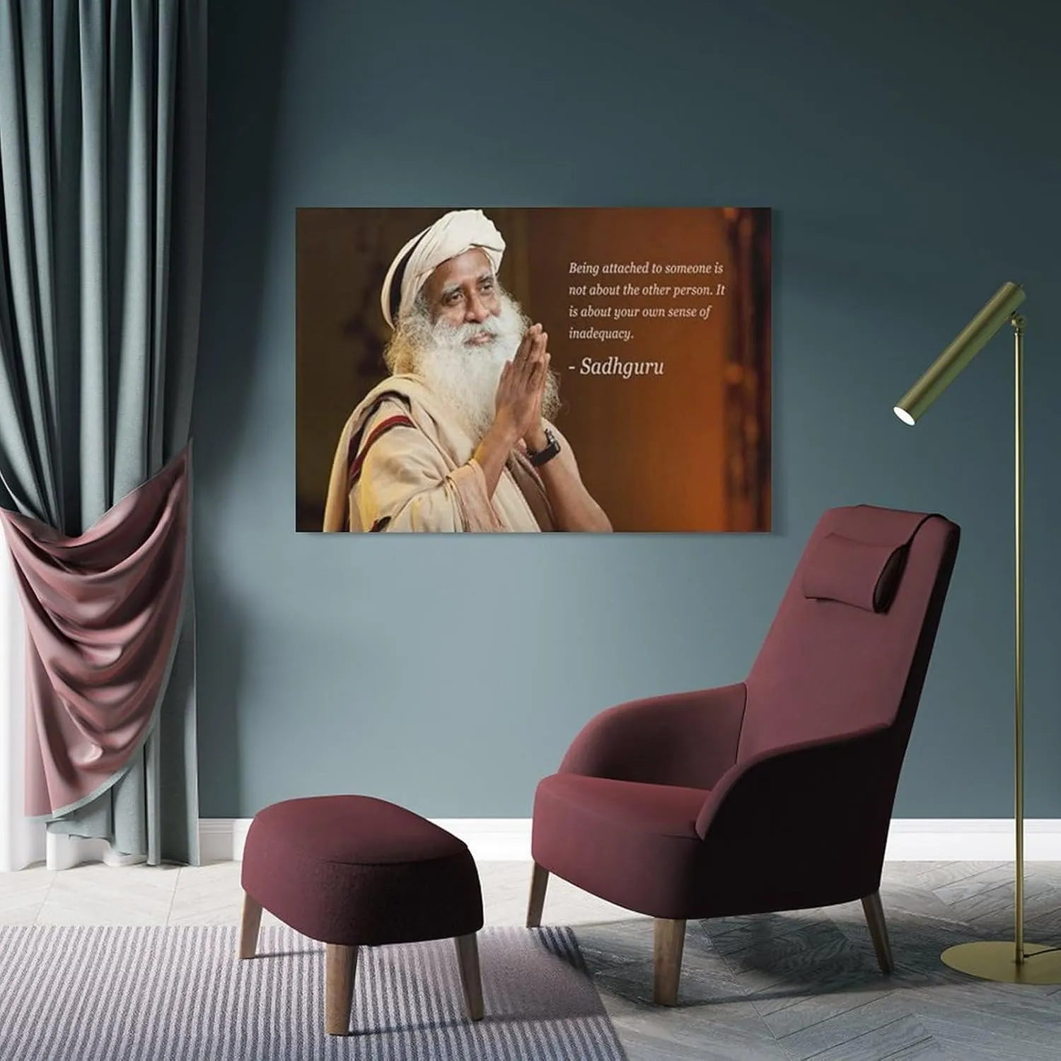 Sadhguru - Inspirational Wall Art Canvas Print Office Decor Steve Harvey Quote, Fear Is Failure Poster Poster Decorative Painting Canvas Wall Art Living Room Posters Bedroom Painting 08x12inch(20x30cm