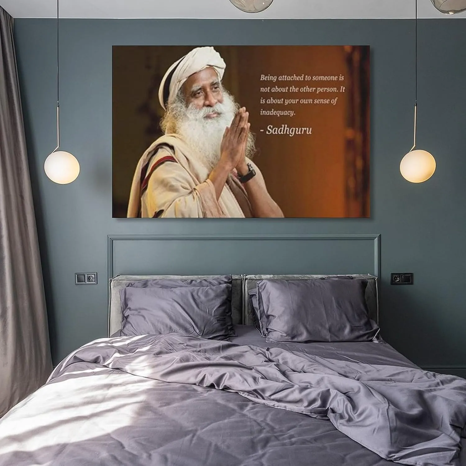Sadhguru - Inspirational Wall Art Canvas Print Office Decor Steve Harvey Quote, Fear Is Failure Poster Poster Decorative Painting Canvas Wall Art Living Room Posters Bedroom Painting 08x12inch(20x30cm