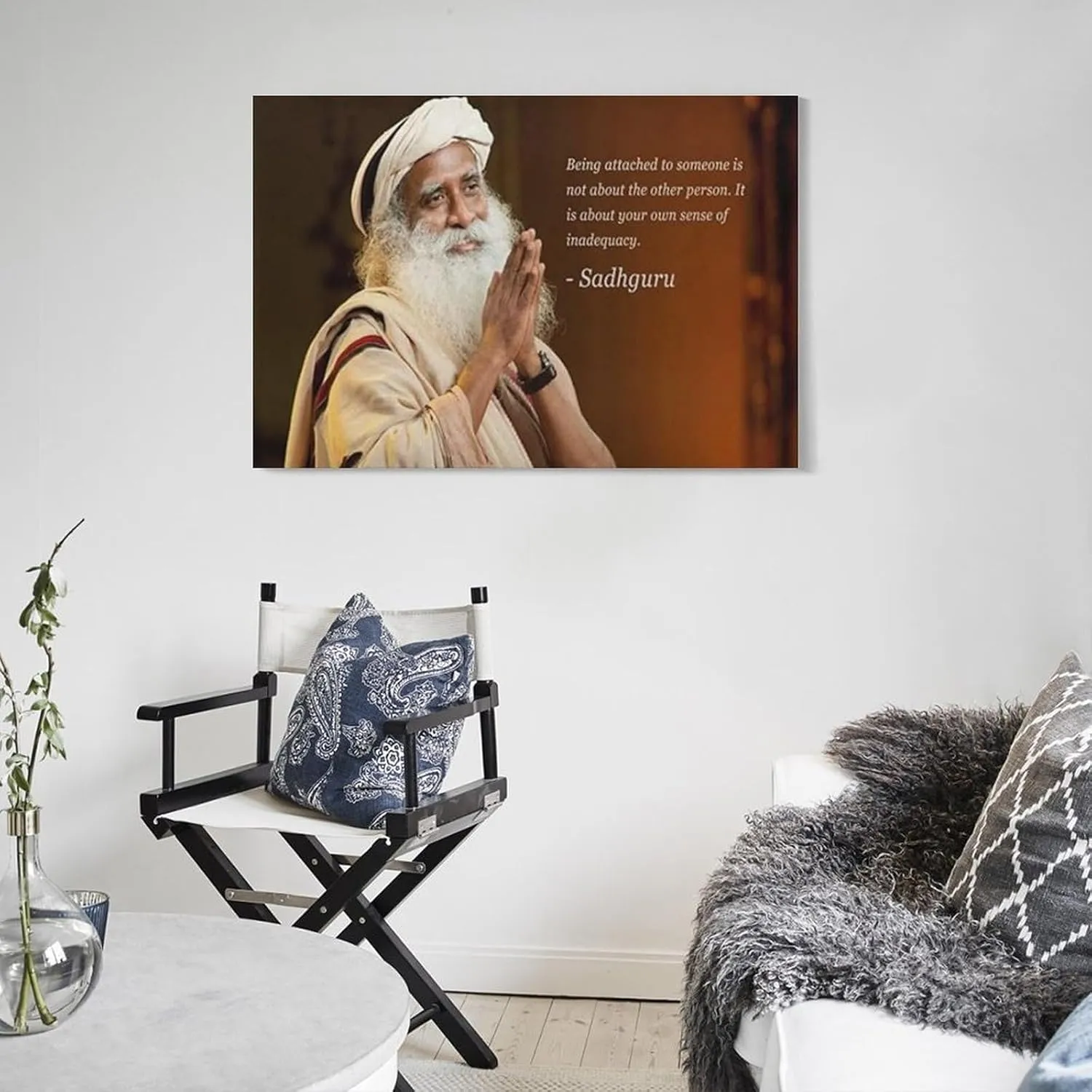 Sadhguru - Inspirational Wall Art Canvas Print Office Decor Steve Harvey Quote, Fear Is Failure Poster Poster Decorative Painting Canvas Wall Art Living Room Posters Bedroom Painting 08x12inch(20x30cm