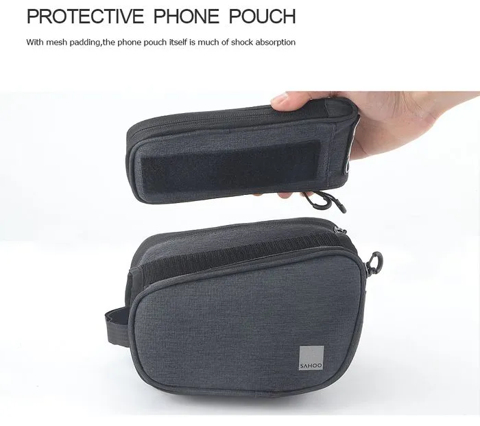 Sahoo Top Tube Double Sided Phone Holder Frame Bag 1.5L Grey