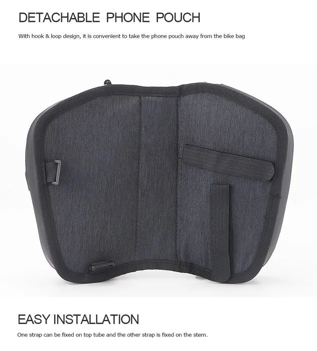 Sahoo Top Tube Double Sided Phone Holder Frame Bag 1.5L Grey