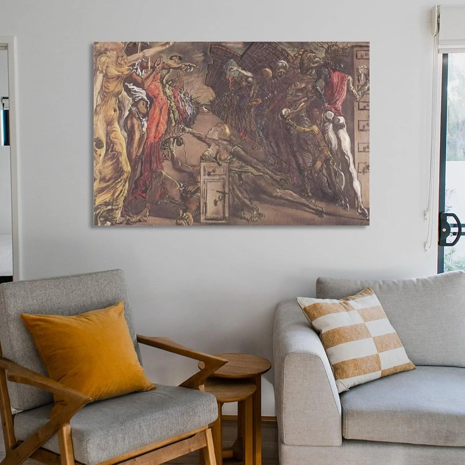 Salvador Dali Prints Painting Palladio's Corridor of Dramatic Surprise Wall Art Poster Gifts Bedroom Prints Home Decor Hanging Picture Canvas Painting Posters 20x30inch(50x75cm)