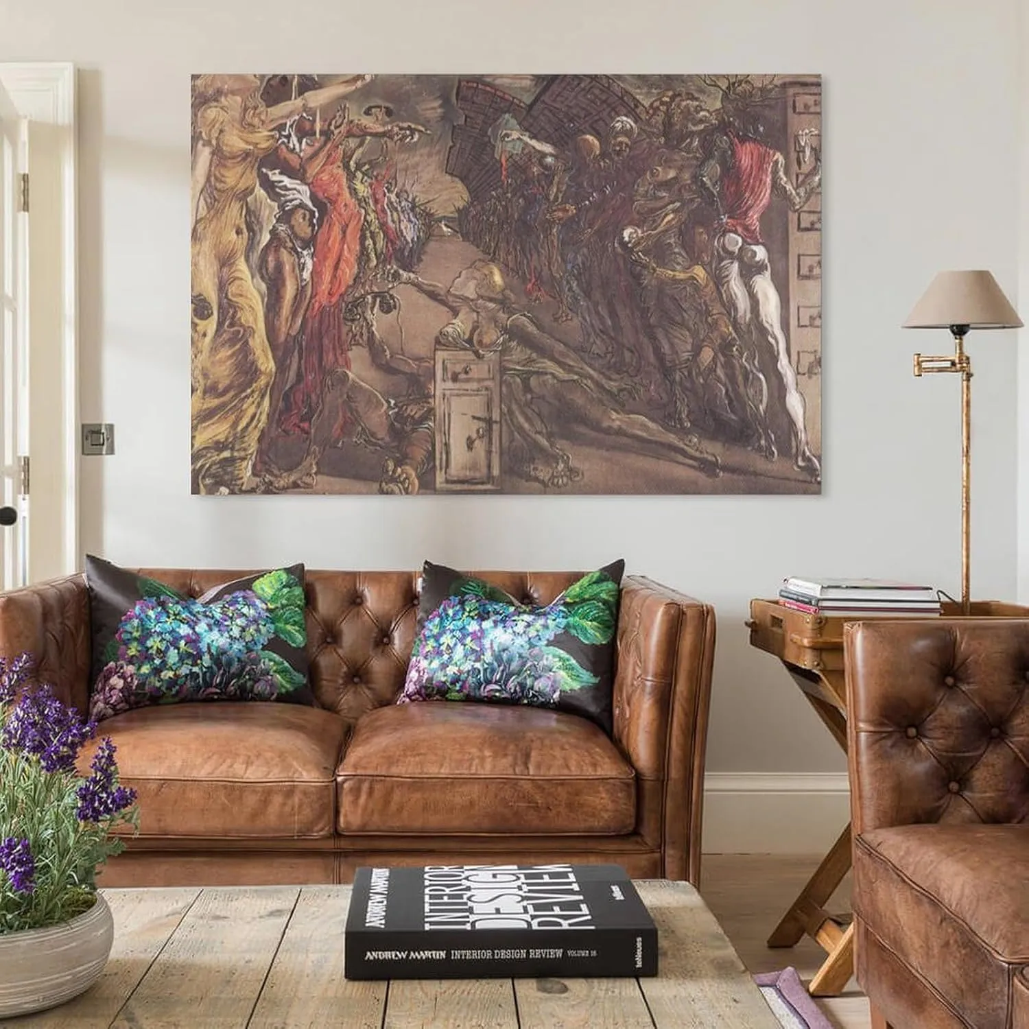 Salvador Dali Prints Painting Palladio's Corridor of Dramatic Surprise Wall Art Poster Gifts Bedroom Prints Home Decor Hanging Picture Canvas Painting Posters 20x30inch(50x75cm)