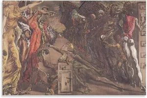 Salvador Dali Prints Painting Palladio's Corridor of Dramatic Surprise Wall Art Poster Gifts Bedroom Prints Home Decor Hanging Picture Canvas Painting Posters 20x30inch(50x75cm)