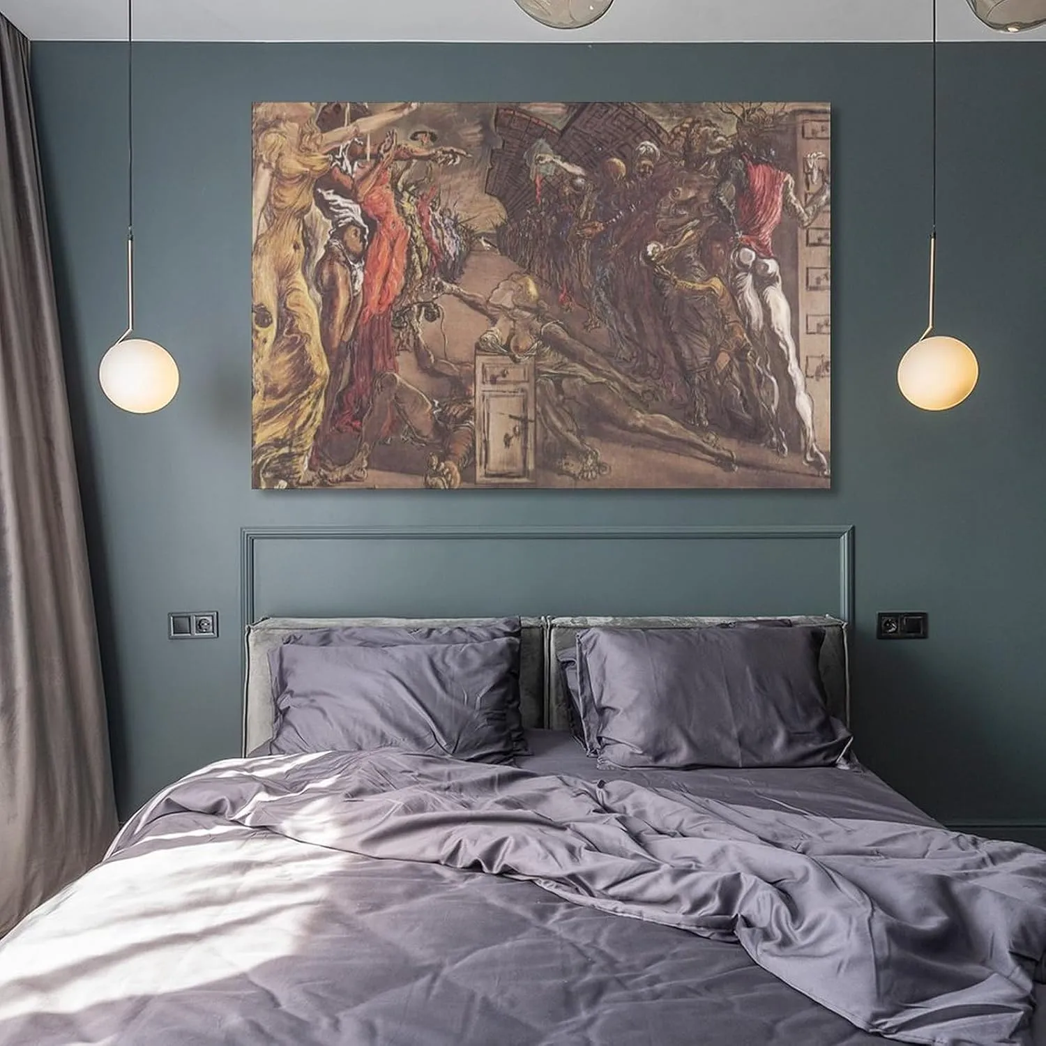 Salvador Dali Prints Painting Palladio's Corridor of Dramatic Surprise Wall Art Poster Gifts Bedroom Prints Home Decor Hanging Picture Canvas Painting Posters 20x30inch(50x75cm)
