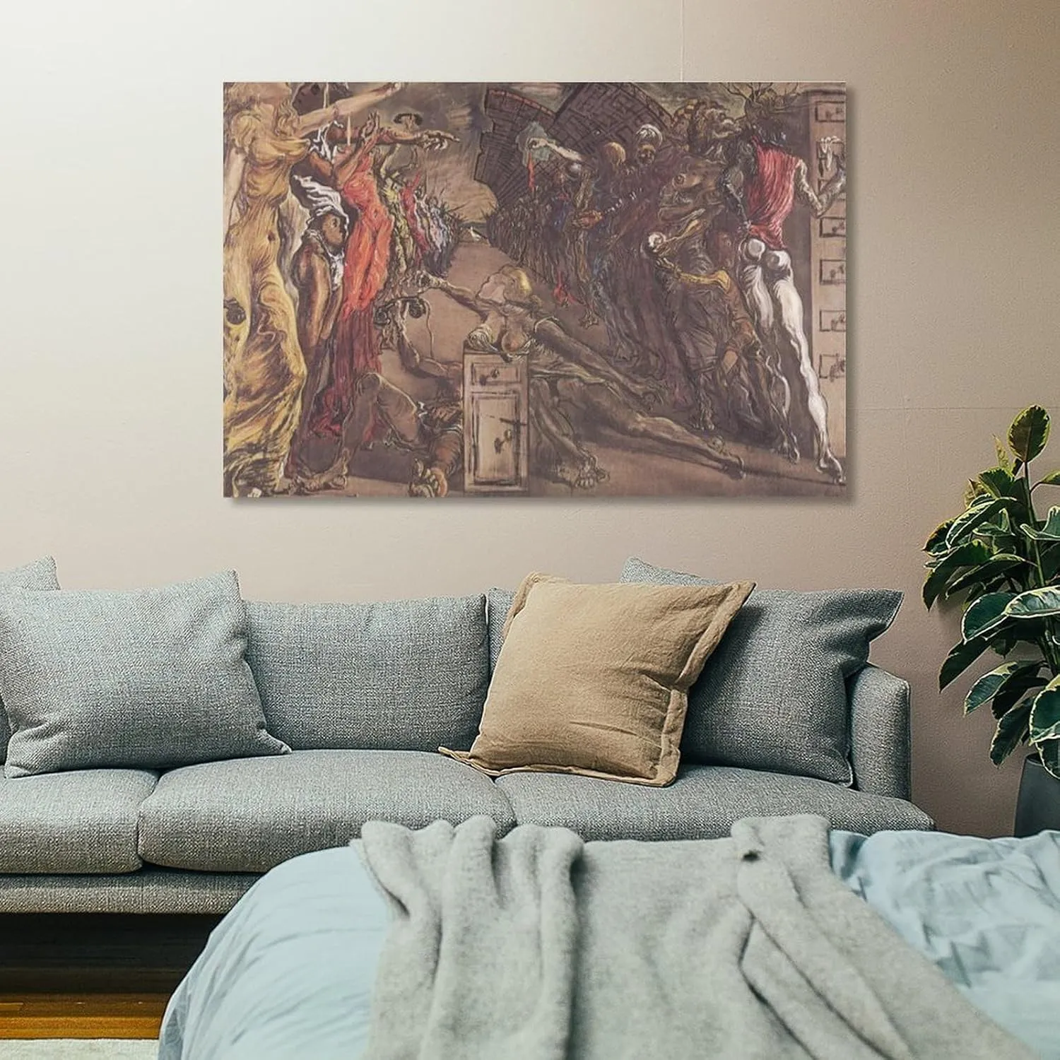 Salvador Dali Prints Painting Palladio's Corridor of Dramatic Surprise Wall Art Poster Gifts Bedroom Prints Home Decor Hanging Picture Canvas Painting Posters 20x30inch(50x75cm)