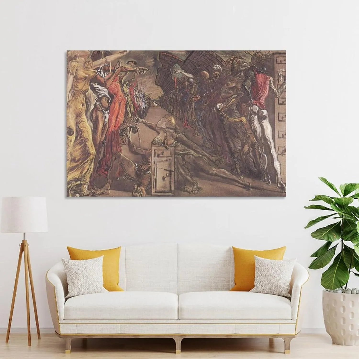 Salvador Dali Prints Painting Palladio's Corridor of Dramatic Surprise Wall Art Poster Gifts Bedroom Prints Home Decor Hanging Picture Canvas Painting Posters 20x30inch(50x75cm)