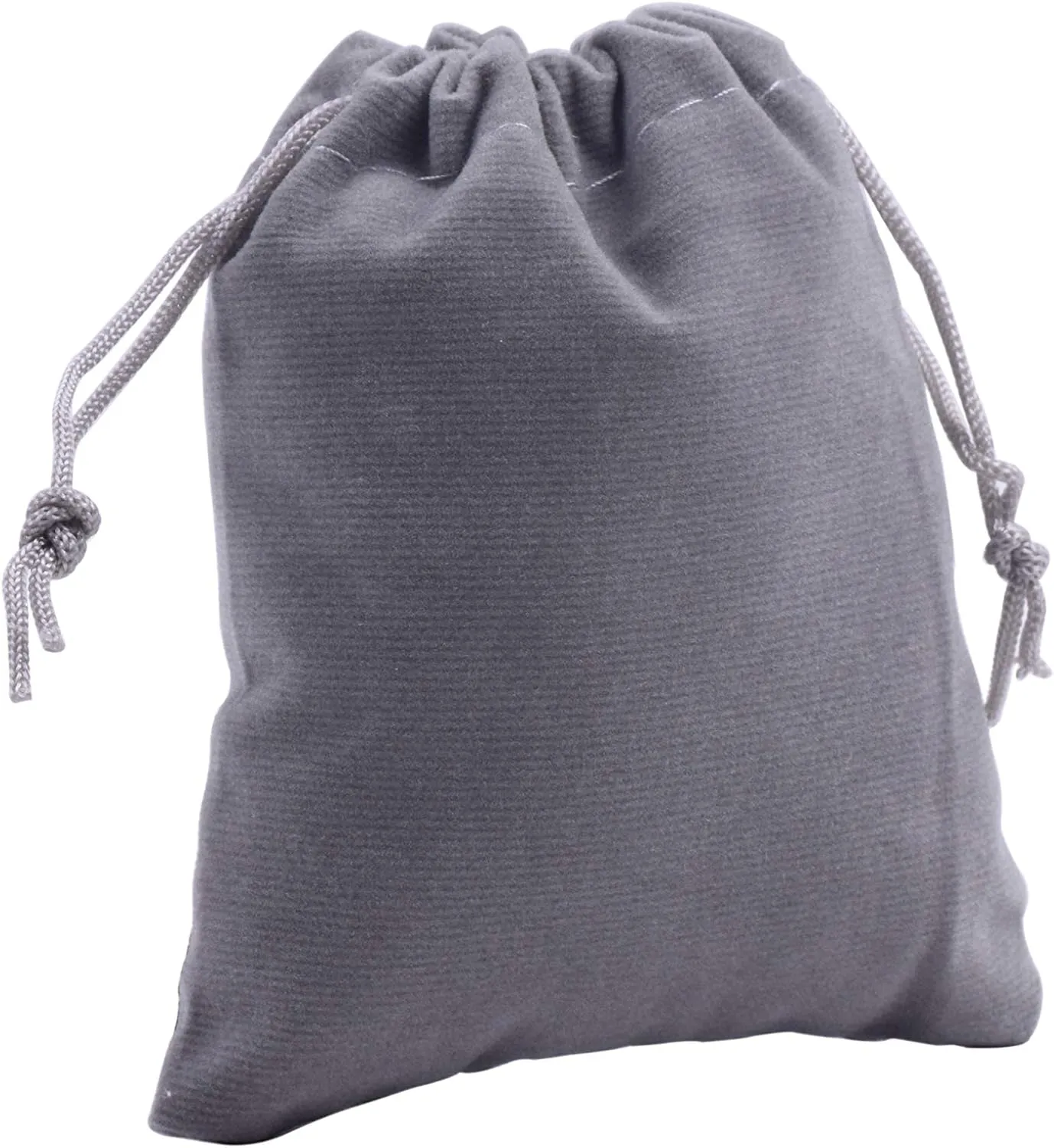 Sansam 50pcs Small Grey Drawstrings Velvet Gift Bags Jewelry Pouches for Wedding Favors, Candy Bags, Party Favors, 2.8x3.6''