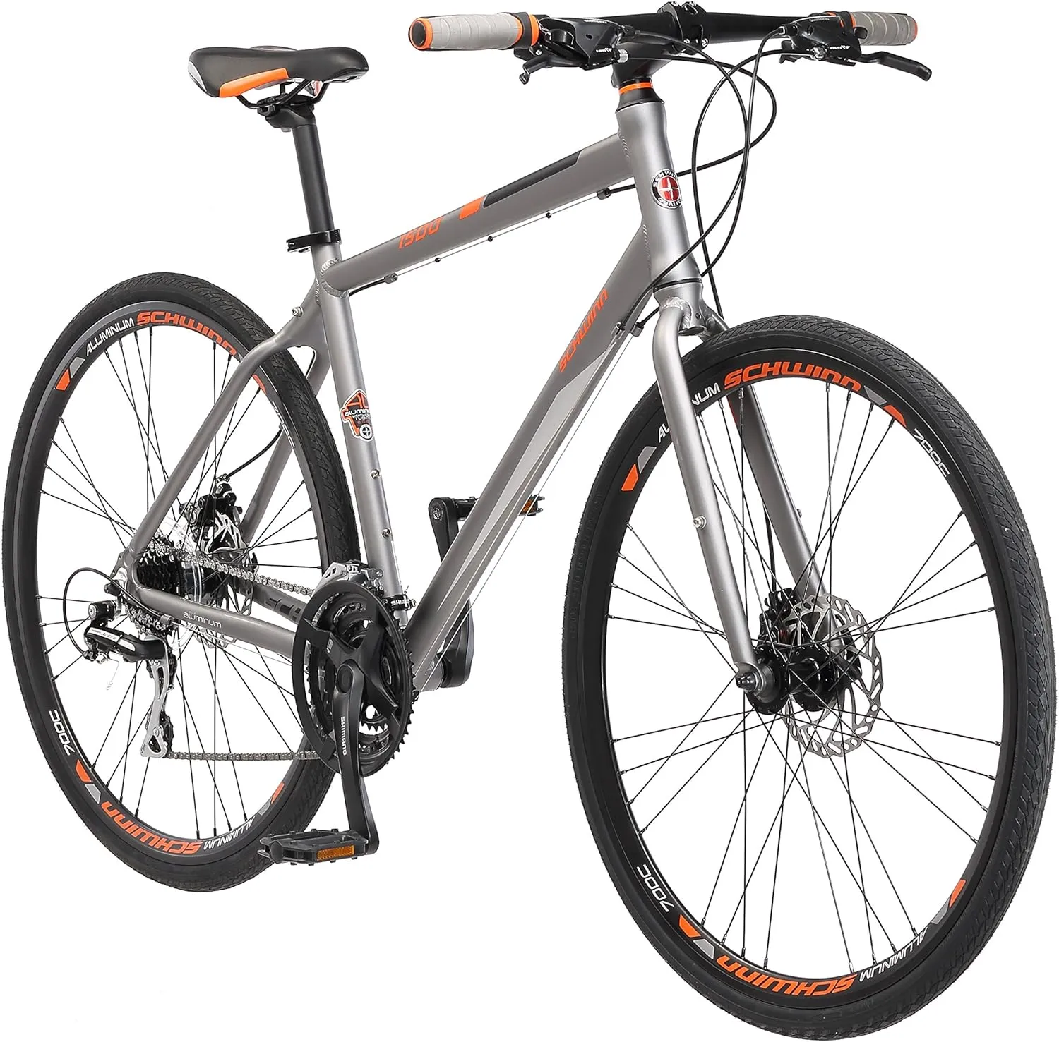 Schwinn Phocus 1.6 Disc Road Bike, 700c Bike for Men and Women, 16-Speed Road Bicycle, Lightweight Aluminum Frame, Alloy Carbon Fork, Disc Brakes, Aerodynamic Riding Position, Bikes for Adults