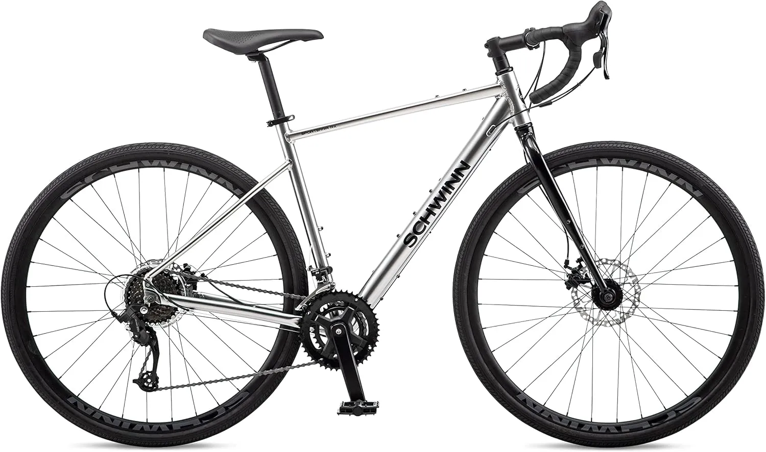 Schwinn Sporterra RX Gravel Bike, 700c Mens and Womens Bike, 14-Speed Drop Bar Gravel Bicycle, Mechanical Disc Brakes, Rigid Fork, Aerodynamic Riding Position, Quick Release Seat Post, Adult Bicycle