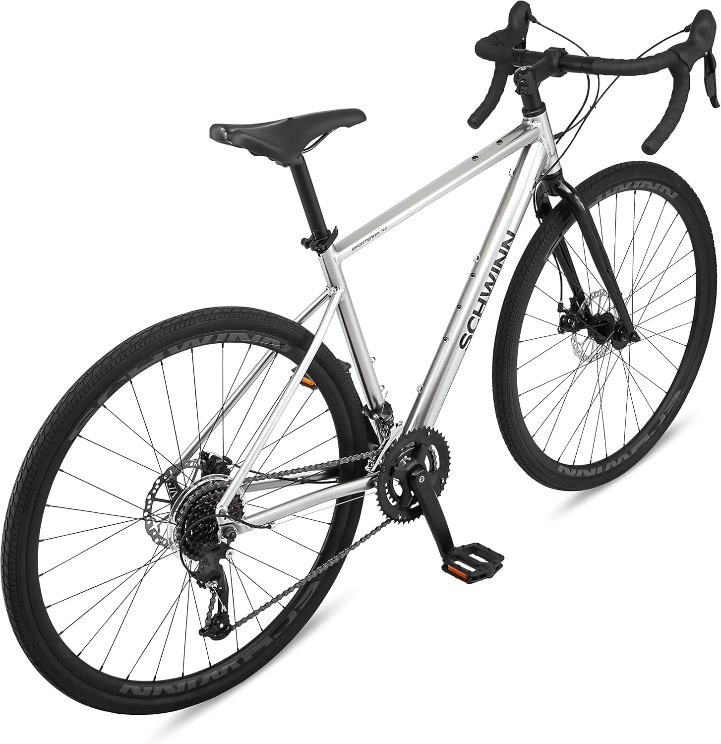 Schwinn Sporterra RX Gravel Bike, 700c Mens and Womens Bike, 14-Speed Drop Bar Gravel Bicycle, Mechanical Disc Brakes, Rigid Fork, Aerodynamic Riding Position, Quick Release Seat Post, Adult Bicycle