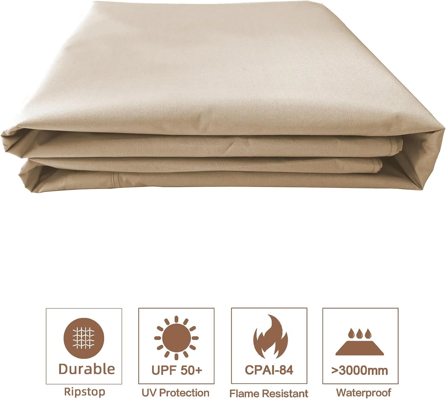 SCOCANOPY Light Beige Replacement Top for Lowe's Allen Roth 10X12 Gazebo Model #GF-12S004B-1/#GF-12S004BTO/#TPGAZ17-002C