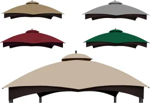 SCOCANOPY Light Beige Replacement Top for Lowe's Allen Roth 10X12 Gazebo Model #GF-12S004B-1/#GF-12S004BTO/#TPGAZ17-002C