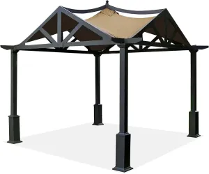 SCOCANOPY Replacement Top Fit for Lowe's Allen Roth 10X10 Ft Gazebo Model #GF-12S039B / GF-9A037X,(Beige)