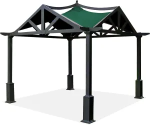 SCOCANOPY Replacement Top Fit for Lowe's Allen Roth 10X10 Ft Gazebo Model #GF-12S039B / GF-9A037X,(Forest Green)