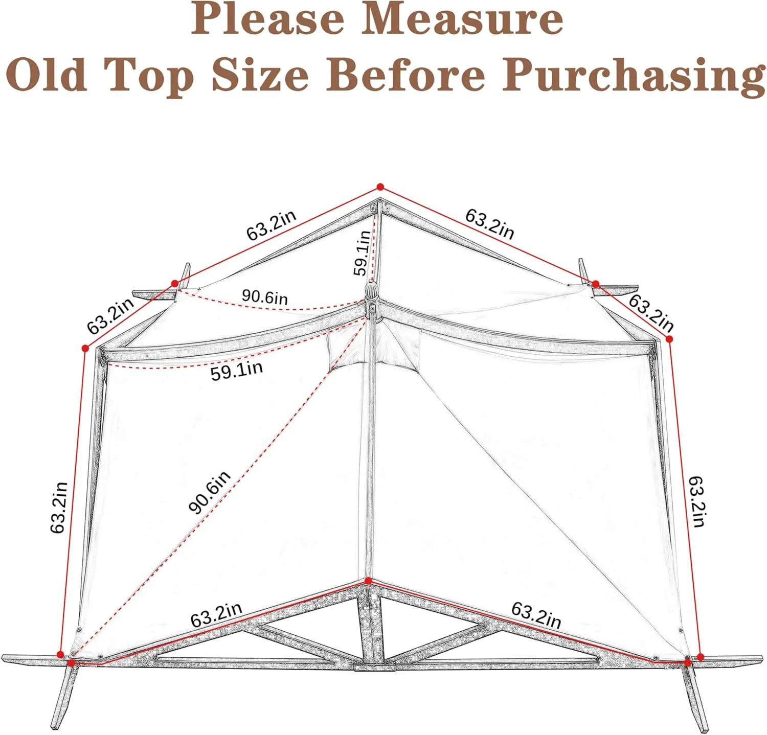 SCOCANOPY Replacement Top Fit for Lowe's Allen Roth 10X10 Ft Gazebo Model #GF-12S039B / GF-9A037X,(Forest Green)